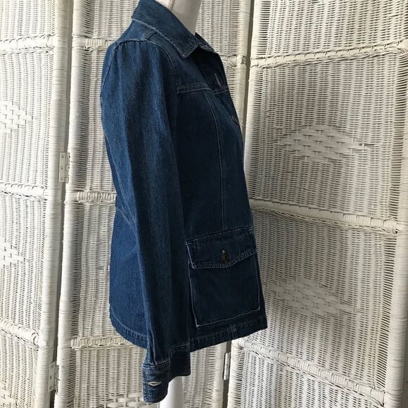 Blassport Vtg Button Pocket Denim Jean Jacket S - Picture 3 of 14